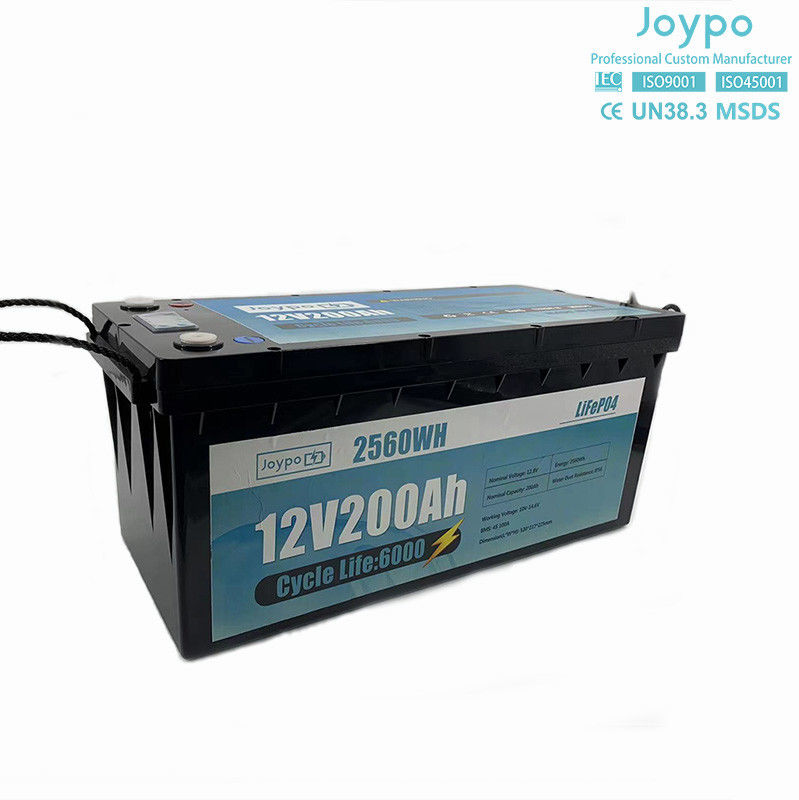 大容量 RV リチウム バッテリー 12V 200Ah ディープサイクル バッテリー パック キャンピング トレーラー