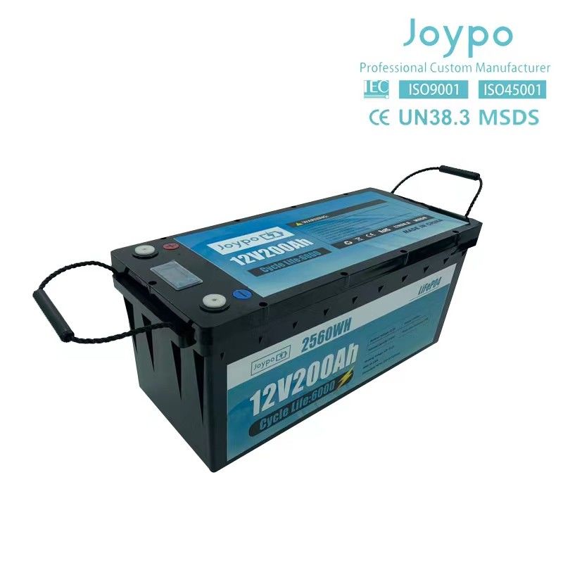 大容量 RV リチウム バッテリー 12V 200Ah ディープサイクル バッテリー パック キャンピング トレーラー