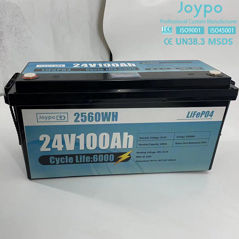 100Ah 200Ah リチウムイオン LiFePO4 バッテリー 24ボルト ディープサイクル バッテリー RVキャンプカー用