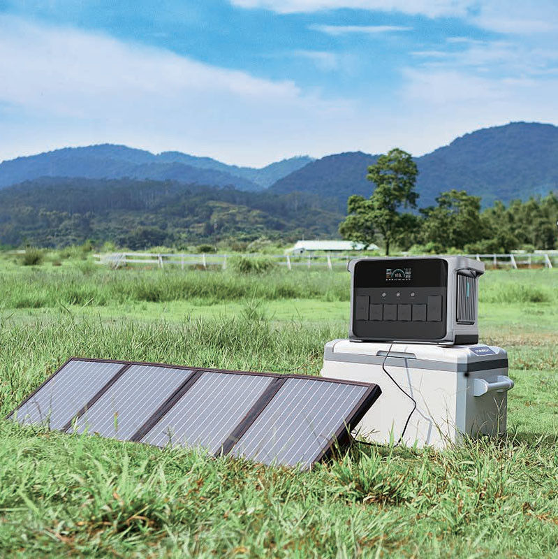 2400Wポータブル太陽光発電機 家庭用バックアップUPS 急速充電USBとLEDライト