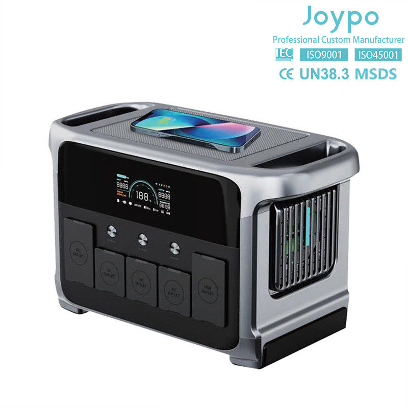 1200W ワイヤレス充電 ポータブル ソーラー 発電機 リチウム 鉄 リン酸電池