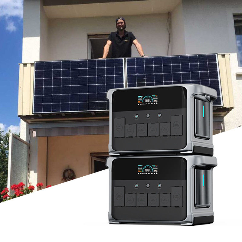 ジョイポ 2160Wh 2400W バルコニーソーラーシステム用のポータブルオフグリッド太陽光発電機